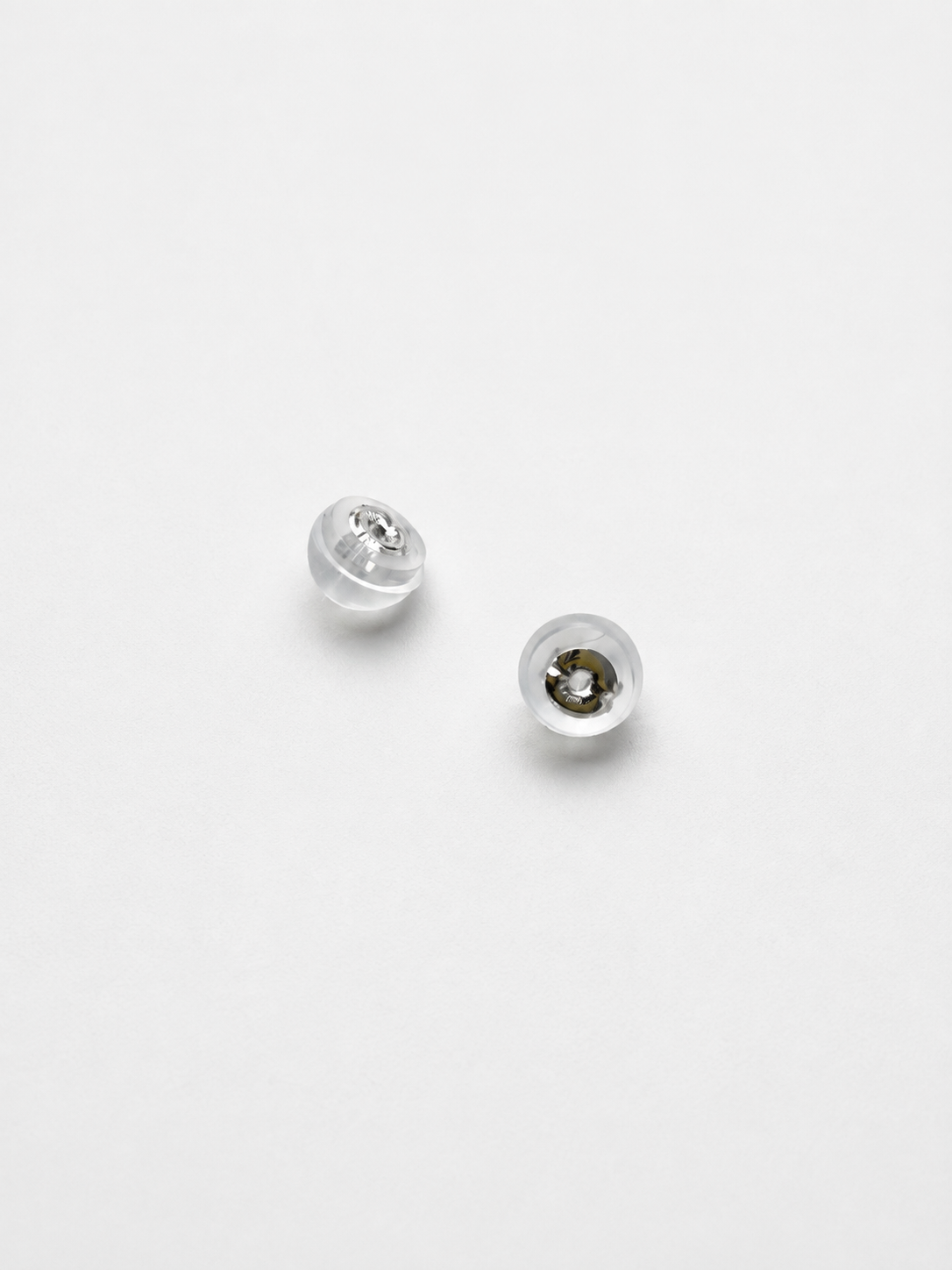 Platinum Earring Backs with Silicone Jackets